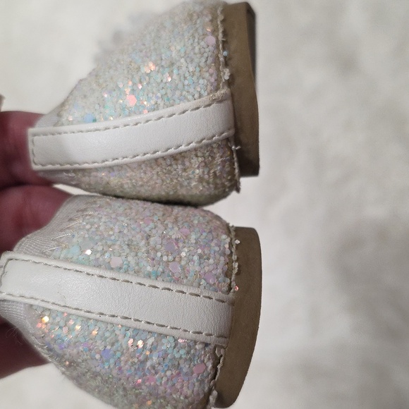 Sugar Kids Sparkly White Dress Shoes. Size 10 - Picture 4 of 5